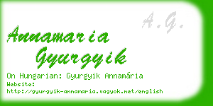 annamaria gyurgyik business card